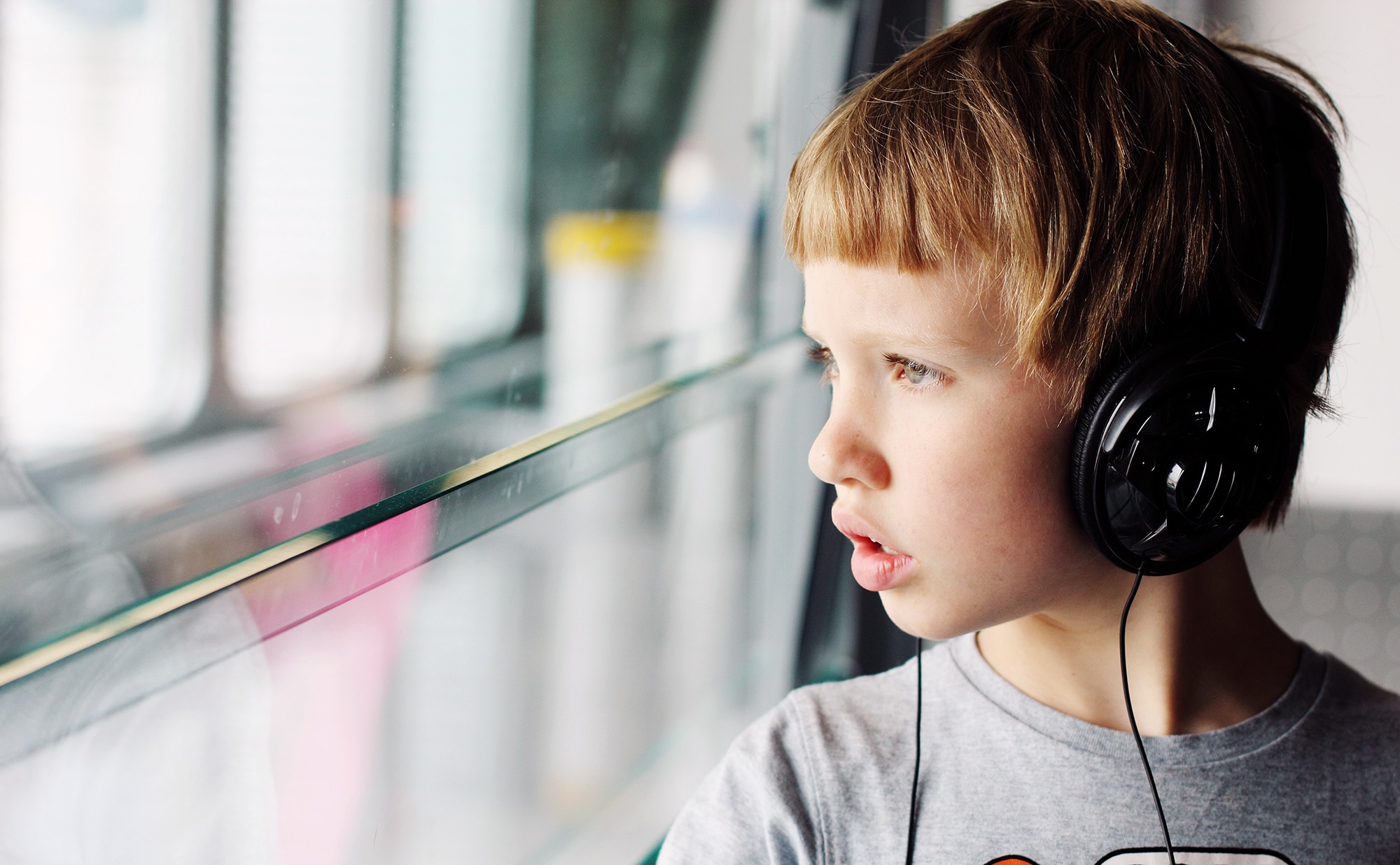 boy with headphones