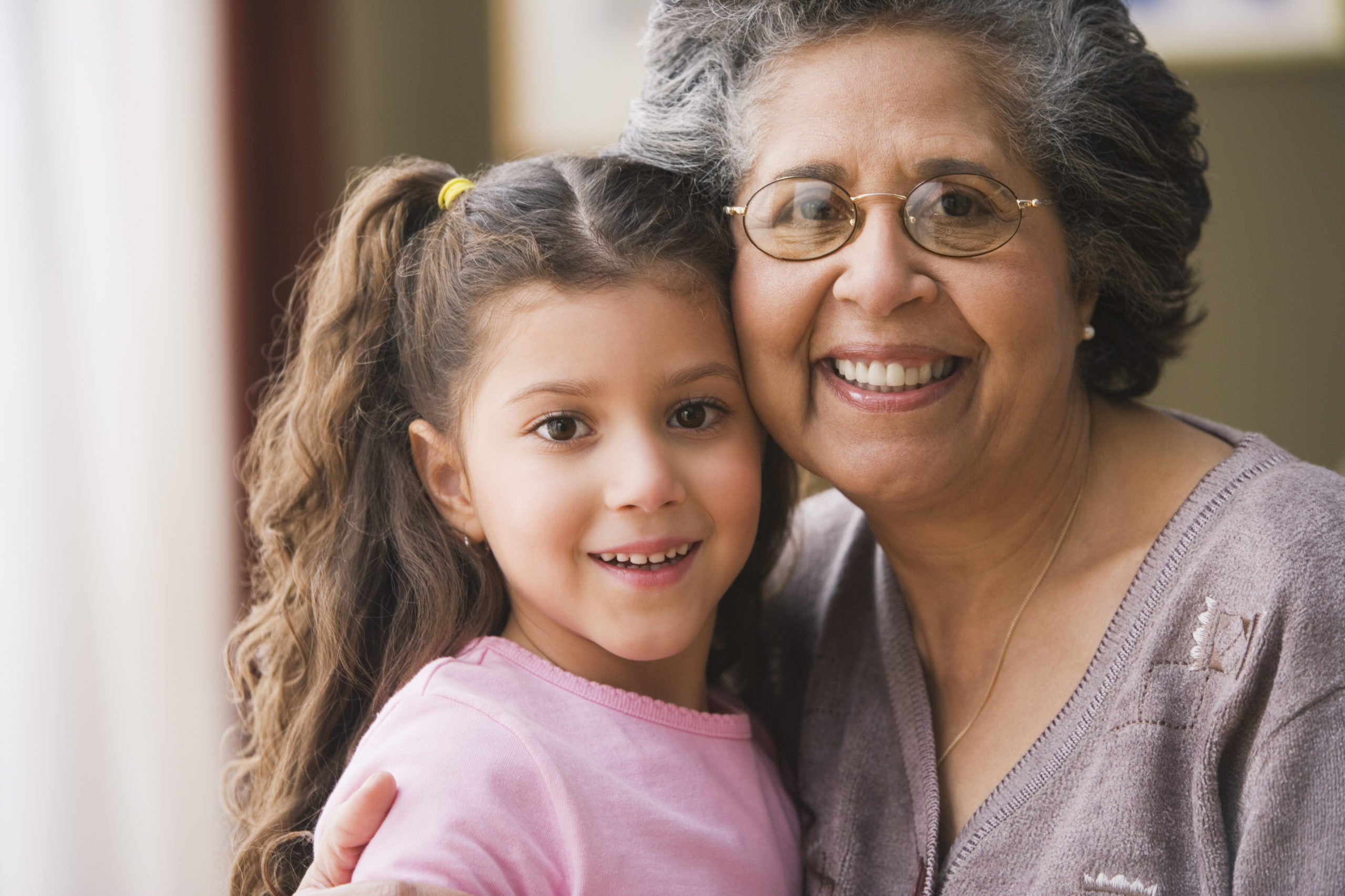 Grandmother and granddaughter