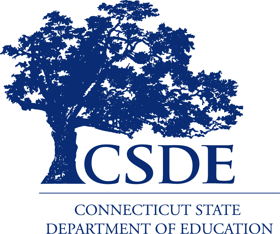 CT State Dept of Education logo - dark blue tree 