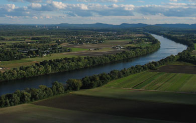 arial photo of the Pioneer Valley