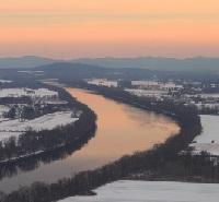 connecticut river in snow