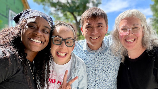 Joy and Justice team left to right Sabine Denise Jacques, Tiffany Jewell, Tom Chang, and Safire DeJong